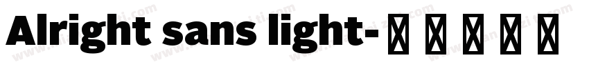 Alright sans light字体转换